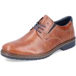 Reduzierte Braune Business Rieker Derby Schuhe mit Schnürsenkel in Breitweite für Herren Größe 40 