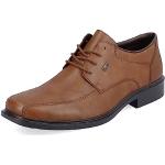 Reduzierte Braune Business Rieker Derby Schuhe mit Schnürsenkel in Breitweite aus Glattleder für Herren Größe 43 