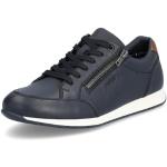 Reduzierte Blaue Rieker Low Sneaker mit Reißverschluss in Normalweite aus Glattleder für Herren Größe 43 