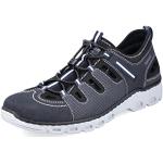 Reduzierte Blaue Rieker Low Sneaker mit Schnürsenkel in Breitweite aus Textil mit herausnehmbarem Fußbett für Herren Größe 44 