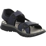 Marineblaue Outdoor-Sandalen mit Klettverschluss aus Textil für Herren Größe 46 für den für den Sommer 
