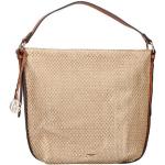 Beige Rieker Hobo Bags mit Reißverschluss aus Textil mit Handyfach für Damen 