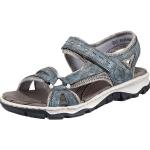 Blaue Rieker Outdoor-Sandalen mit Riemchen aus Textil für Damen Größe 40 für den für den Sommer 