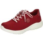 Reduzierte Rote Rieker Low Sneaker aus Textil für Damen Größe 42 