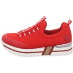 Reduzierte Rote Rieker Low Sneaker Atmungsaktiv für Damen Größe 40 