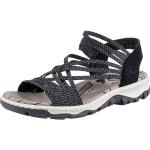 Reduzierte Dunkelblaue Rieker Outdoor-Sandalen mit Riemchen aus Textil für Damen Größe 42 für den für den Sommer 