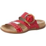 Rote Rieker Damensandalen mit Riemchen mit herausnehmbarem Fußbett für den für den Sommer 