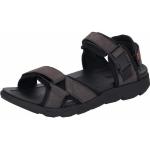 Schwarze Rieker Outdoor-Sandalen in Normalweite aus Leder für Herren Größe 46 für den für den Sommer 