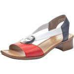 Reduzierte Rote Elegante Rieker Sandaletten in Normalweite aus Kunstleder Größe 42 für den für den Sommer 