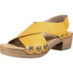 Gelbe Rieker Sandaletten aus Leder Größe 36 