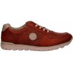 Reduzierte Rote Rieker Herrensneaker & Herrenturnschuhe mit Schnürsenkel in Normalweite aus Kunstleder mit herausnehmbarem Fußbett Größe 47 