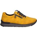 Reduzierte Gelbe Rieker Damensneaker & Damenturnschuhe mit Schnürsenkel in Normalweite aus Leder mit herausnehmbarem Fußbett Größe 41 