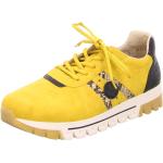 Reduzierte Gelbe Elegante Rieker Low Sneaker mit Schnürsenkel in Normalweite leicht für Damen Größe 39 