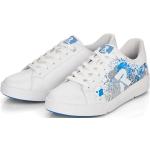 Weiße Rieker Evolution Low Sneaker in Normalweite aus Glattleder leicht für Damen Größe 41 mit Absatzhöhe bis 3cm 