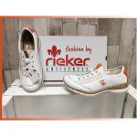 Weiße Casual Rieker Slip-on Sneaker aus PU für Damen Größe 42 