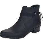 Schwarze Rieker Runde Blockabsatz Ankle Boots & Klassische Stiefeletten mit Reißverschluss in Normalweite aus Nubukleder Leicht für Herren Größe 42 