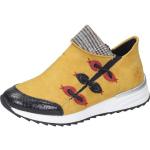 Reduzierte Gelbe Rieker Runde Ankle Boots & Klassische Stiefeletten mit Reißverschluss aus Textil für Damen Größe 41 