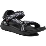 Schwarze Rieker Evolution Outdoor-Sandalen mit Klettverschluss in Komfortweite aus Textil leicht für Herren Größe 46 mit Absatzhöhe bis 3cm für den für den Sommer 
