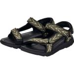 Dunkelgrüne Rieker Evolution Outdoor-Sandalen mit Klettverschluss in Komfortweite aus Textil leicht für Herren Größe 46 mit Absatzhöhe bis 3cm für den für den Sommer 