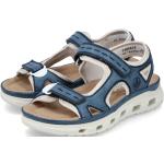 Blaue Rieker Outdoor-Sandalen mit Riemchen aus Kunstleder leicht für Damen Größe 43 mit Absatzhöhe bis 3cm für den für den Sommer 