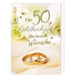 Goldene Glückwunschkarten zur Hochzeit DIN A4 aus Papier 