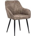 Taupefarbene Riess Ambiente Designer Stühle aus Microfaser mit Armlehne Breite 50-100cm, Höhe 50-100cm, Tiefe 50-100cm 