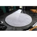 Silberne Unifarbene Moderne Runde Runde Teppiche 180 cm aus Viskose schmutzabweisend 