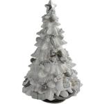 Reduzierte Weiße 20 cm Weihnachtsfiguren mit Weihnachts-Motiv aus Kunststoff 