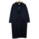 Blaue Oversize Maxi Nachhaltige Wollmäntel aus Polyamid für Damen Größe M für den für den Herbst 