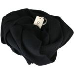 Schwarze Sportliche Nachhaltige Kaschmir-Schals aus Wolle Handwäsche für Damen 