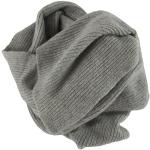 Graue Sportliche Nachhaltige Kaschmir-Schals aus Wolle Handwäsche für Damen 