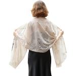 Reduzierte Beige Elegante Pashmina-Schals mit Fransen aus Polyester für Damen 