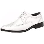 Weiße Business Derby Schuhe mit Schnürsenkel atmungsaktiv für Herren Größe 43 