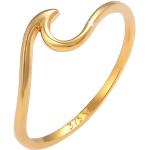 Goldene Maritime Elli Runde Goldringe aus Gold 9 Karat handgemacht für Damen Größe 52 