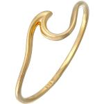 Goldene Maritime Elli Runde Goldringe aus Gold 14 Karat handgemacht für Damen Größe 54 