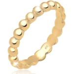 Goldene Elegante Elli Runde Goldringe vergoldet aus Gold handgemacht für Damen Größe 56 