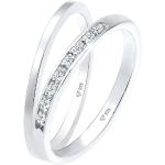 Silberne Memoire Ringe mit Diamant für Damen Größe 56 