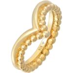 Goldene Boho Elli Runde Goldringe aus Gold handgemacht für Damen Größe 54 