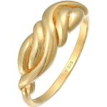 Goldene Elegante Elli Runde Goldringe aus Gold handgemacht für Damen Größe 54 