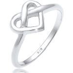 Silberne Elli Ringe mit Herz handgemacht für Damen Größe 52 zum Oktoberfest 