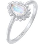 Silberne Elegante Elli Mondstein Ringe handgemacht für Damen Größe 52 