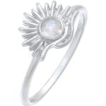 Silberne Elli Runde Mondstein Ringe aus Silber handgemacht für Damen Größe 52 