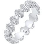 Reduzierte Silberne Maritime Elli Runde Damenbandringe mit Meer-Motiv aus Silber handgemacht Größe 54 