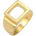 Goldene Minimalistische Kuzzoi Rechteckige Goldringe aus Gold handgemacht für Herren Größe 62 