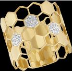 Reduzierte Goldene Elegante Edenly Goldringe aus Gold 9 Karat mit Diamant für Damen 