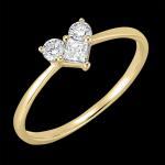 Edenly Diamantringe aus Gelbgold 18 Karat mit Diamant für Damen zum Valentinstag 