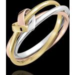 Reduzierte Goldene Motiv Edenly Tricolor Ringe aus Rosegold für Damen 