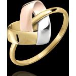 Reduzierte Goldene Edenly Tricolor Ringe aus Rosegold für Damen 