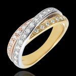 Reduzierte Goldene Edenly Goldringe aus Gold 9 Karat mit Diamant für Damen 