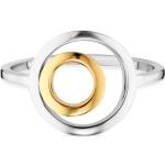 Gelbe Elegante Cai Jewels Bicolor Ringe poliert aus Silber für Damen Größe 50 